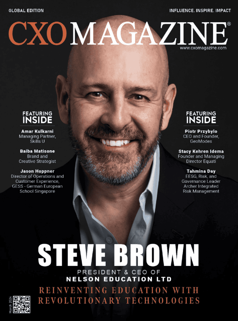 Steve Brown of Nelson Education article in CXO Magazine photographed by Joseph Michael Photography